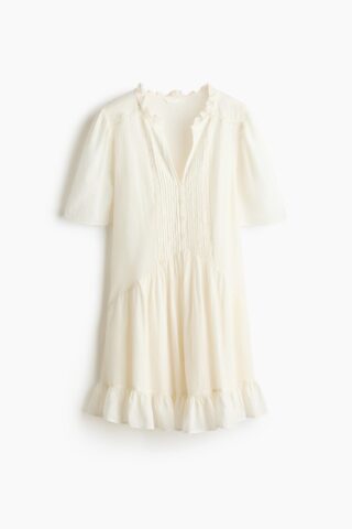 H & M - Tuniekjurk van viscosemix - Roomwit