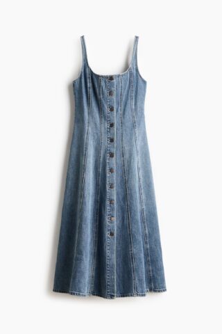 H & M - Denim doorknoopjurk - Licht Denimblauw