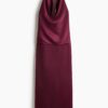 H & M - Satijnen halterjurk - Bordeauxrood