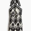 H & M - Halterneck dress - Zwart/Dessin