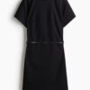 H & M - Jurk met ceintuur - Zwart