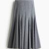 H & M - Uitlopende rok - Grijs