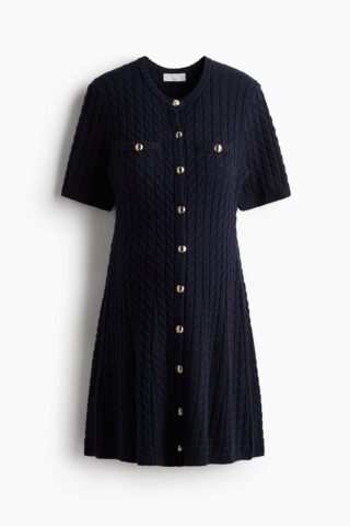 H & M - MAMA Gebreide jurk - Marineblauw