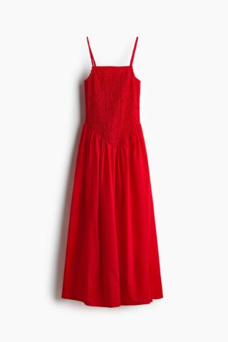 H & M - Smokjurk met flared rok - Rood