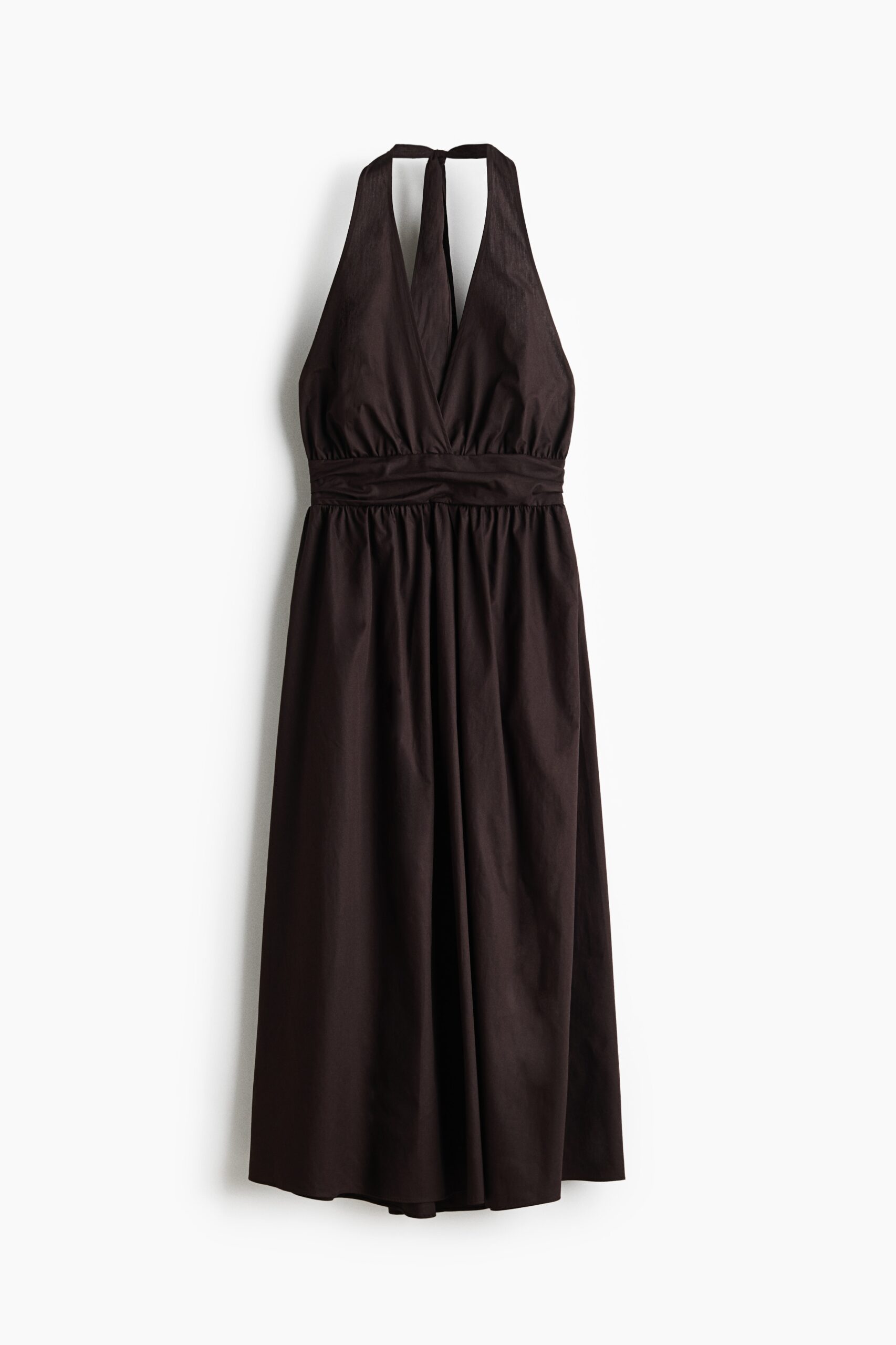 H & M - Katoenen halterjurk - Donkerbruin H & M - Katoenen halterjurk - Donkerbruin