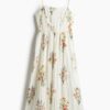 H & M - Strappy midi-jurk - Wit/Bloemen