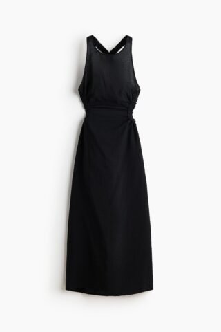 H & M - Maxi-jurk met onbedekte rug - Zwart