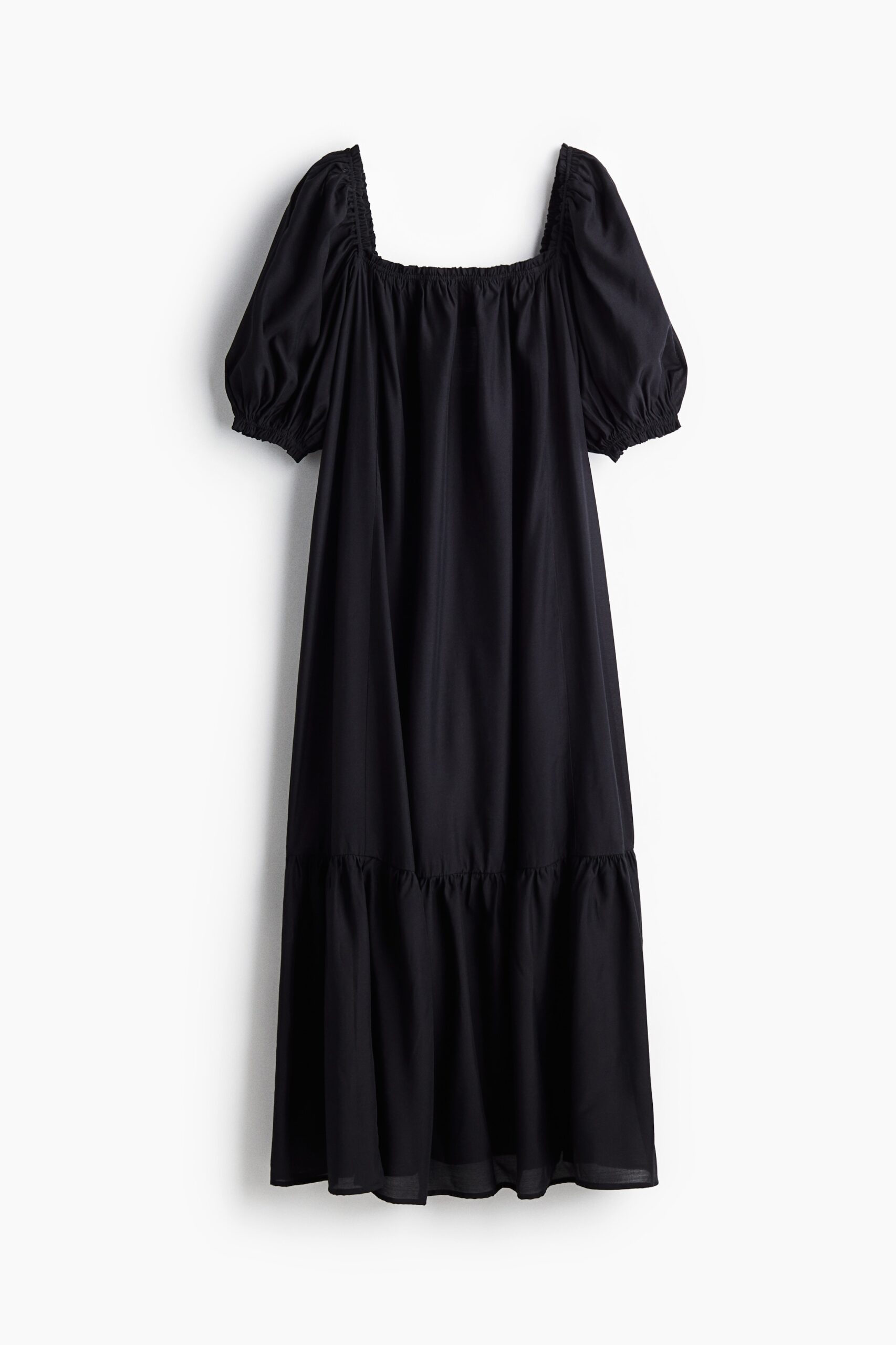 H & M - Maxi-jurk met vierkante hals - Zwart H & M - Maxi-jurk met vierkante hals - Zwart