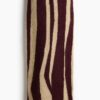 H & M - Jacquardgebreide rok van mohairmix - Bordeauxrood/Zebradessin