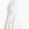 H & M - Halterjurk met broderie anglaise - Ivoorwit