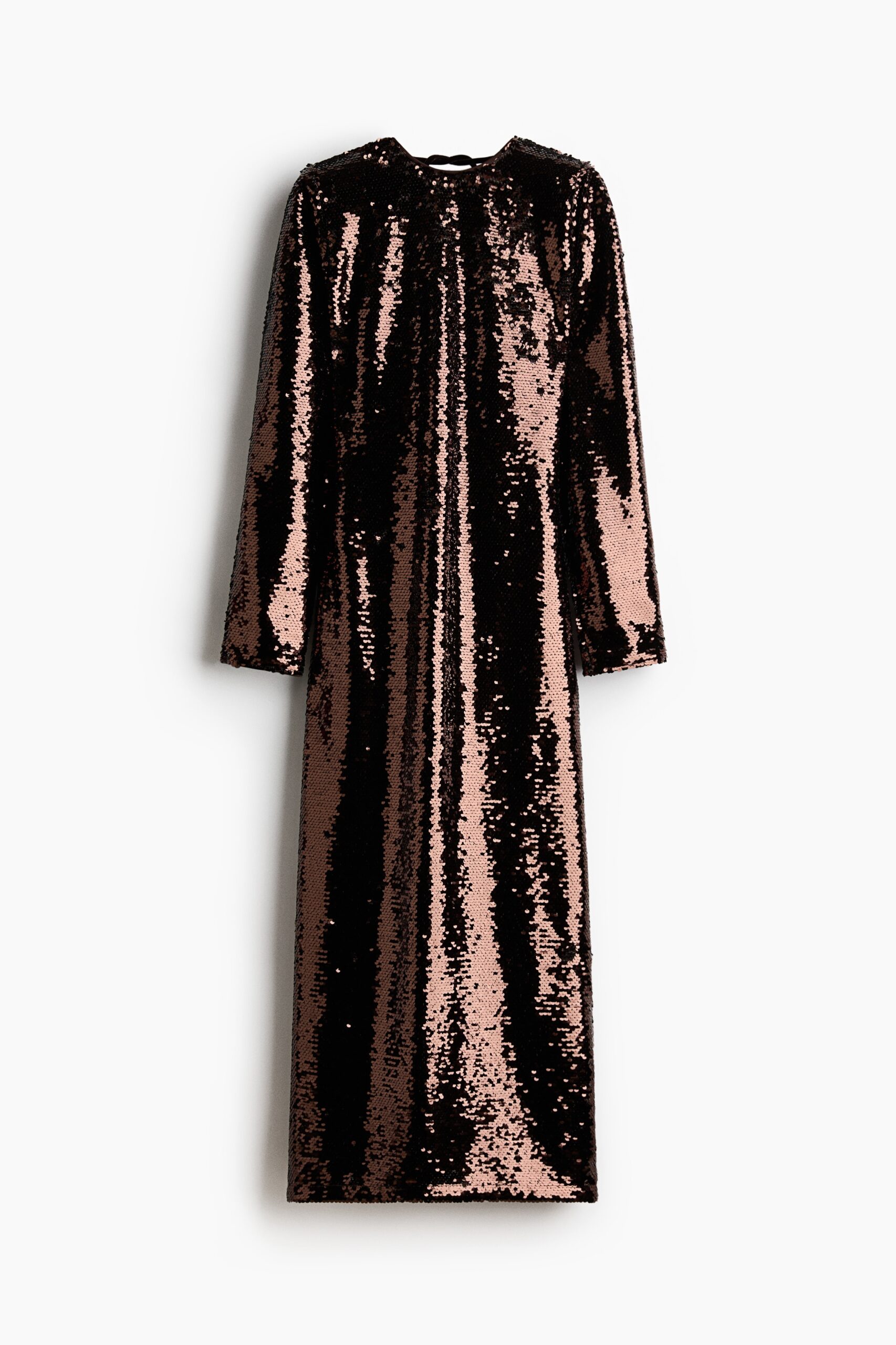 H & M - Open-backjurk met pailletten - Donkerbruin H & M - Open-backjurk met pailletten - Donkerbruin