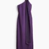 H & M - One-shoulderjurk met gevlochten detail - Paars