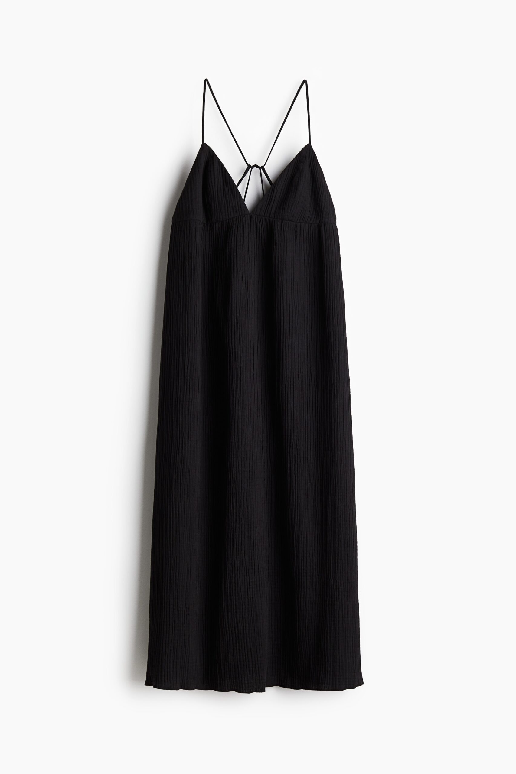 H & M - Maxi-jurk met strikbandjes - Zwart H & M - Maxi-jurk met strikbandjes - Zwart