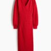 H & M - Ribgebreide jurk - Rood