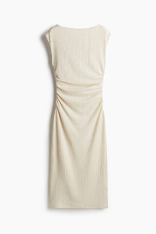 H & M - Gedrapeerde bodyconjurk - Roomwit