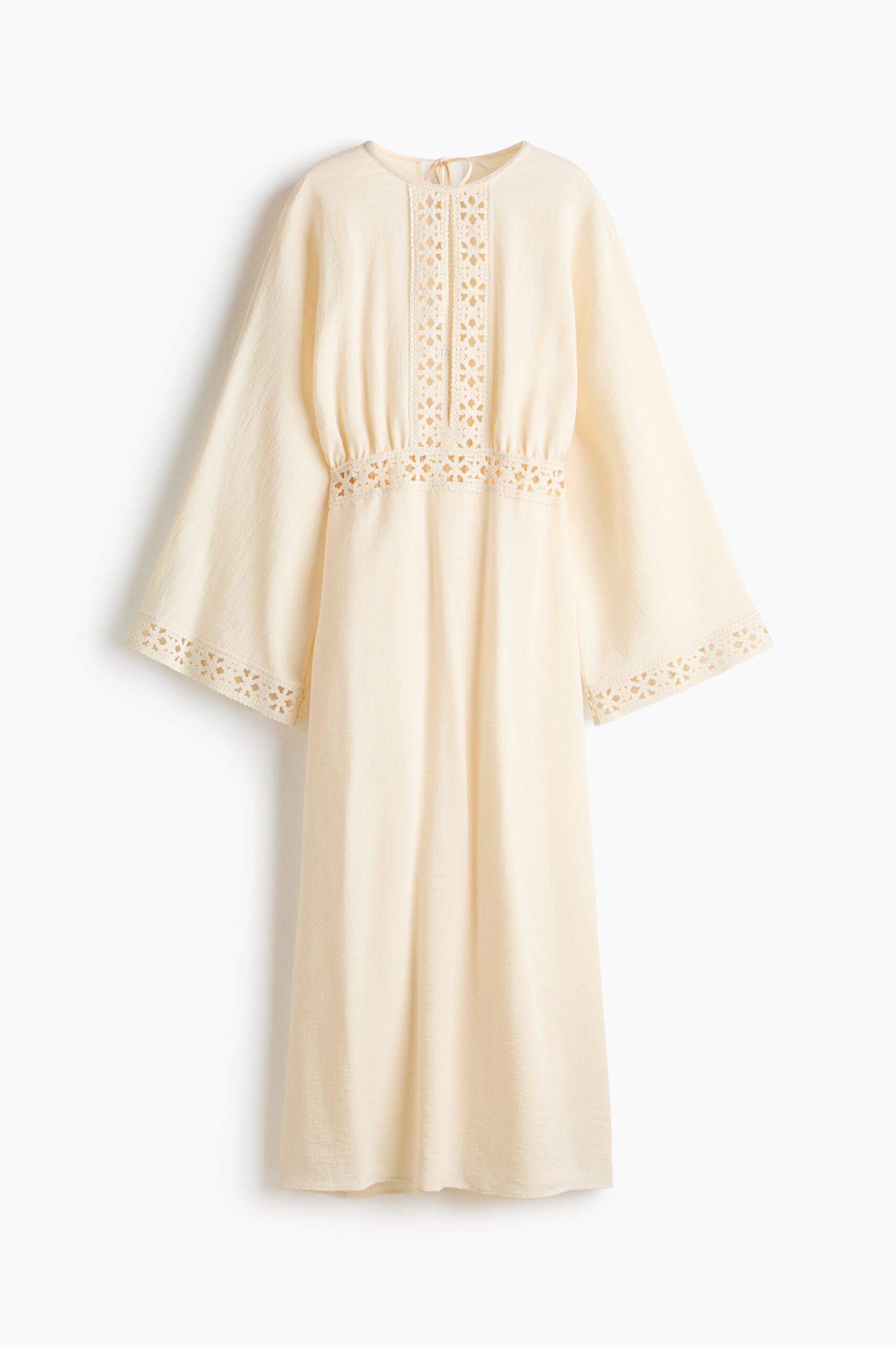 H & M - Tuniekjurk met gehaakte look - Lichtbeige