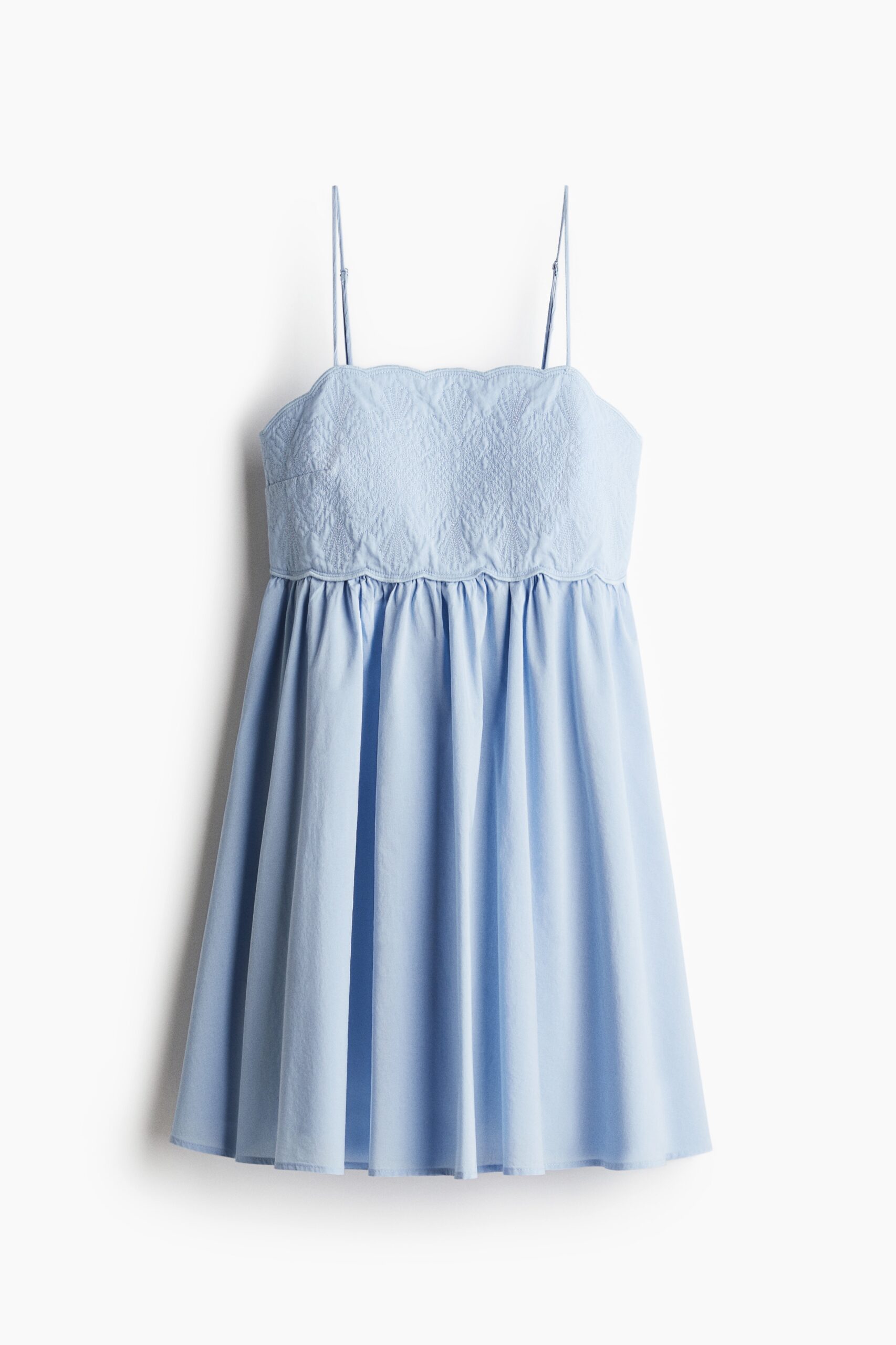 H & M - Jurk met borduursel - Lichtblauw H & M - Jurk met borduursel - Lichtblauw