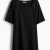 H & M - Twill shift-jurk - Zwart