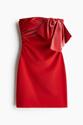 H & M - Tubejurk met strik - Rood