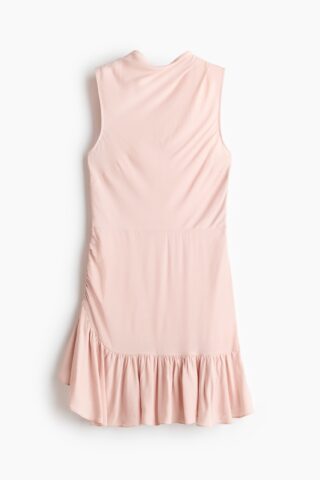 H & M - Jurk met volant - Lichtroze