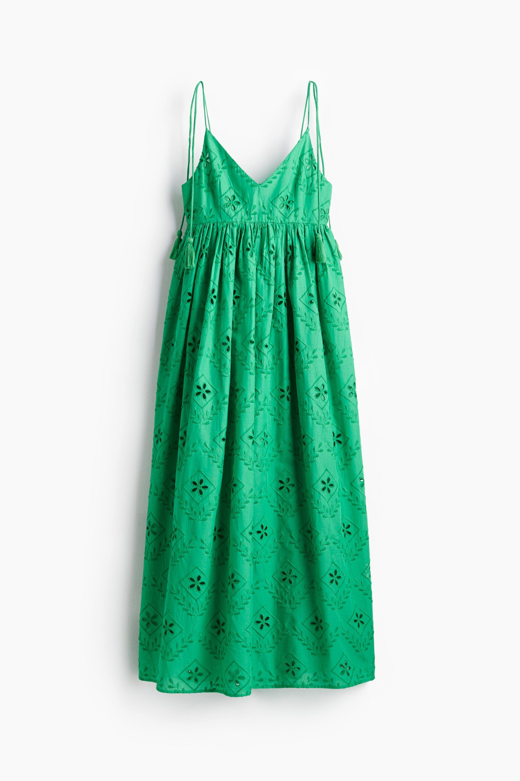 H & M - Jurk met broderie anglaise - Groen H & M - Jurk met broderie anglaise - Groen