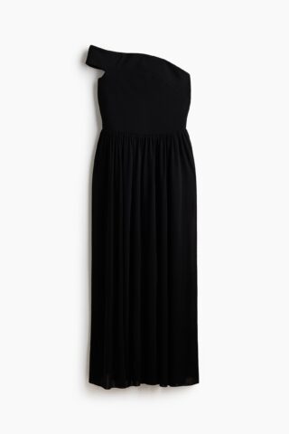 H & M - Tricot off-the-shoulderjurk - Zwart