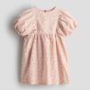 H & M - Katoenen jurk met broderie anglaise - Perzik