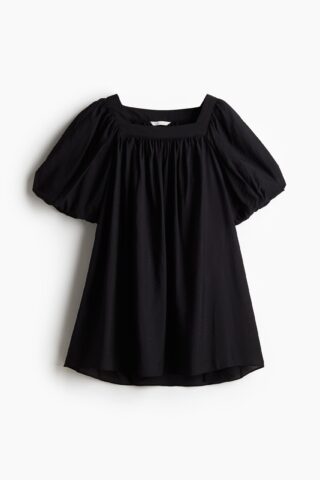 H & M - Tuniekjurk met ballonmouwen - Zwart