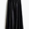 H & M - Rok met drawstring - Zwart