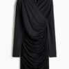 H & M - Gedrapeerde tricot jurk - Zwart