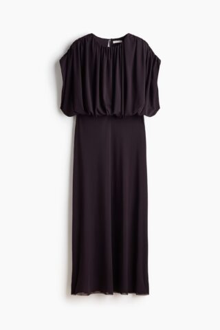 H & M - Ingerimpelde jurk - Pruimenpaars