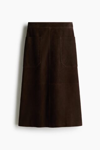 H & M - Suède rok - Donkerbruin