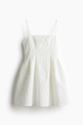 H & M - Jacquardgeweven jurk - Wit