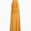 H & M - Gedrapeerde halterjurk - Oranje