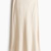 H & M - Midi skirt - Lichtbeige