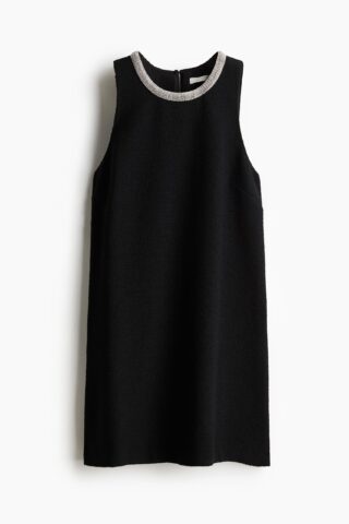 H & M - Jurk met stras - Zwart