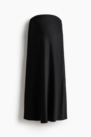 H & M - MAMA Satijnen slip-on rok - Zwart