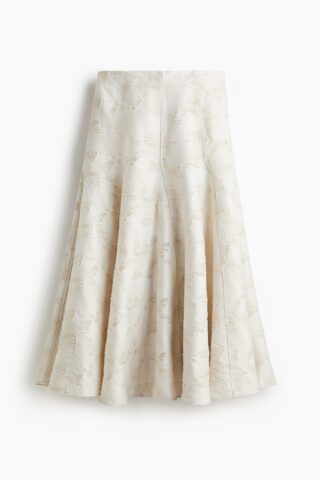 H & M - Jacquardgeweven rok - Roomwit