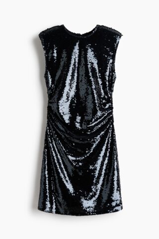 H & M - Mini-jurk met pailletten - Donkerturkoois