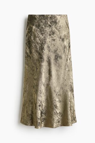 H & M - Midirok - Goudkleurig