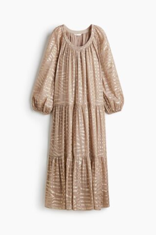 H & M - Jacquardgeweven jurk - Beige