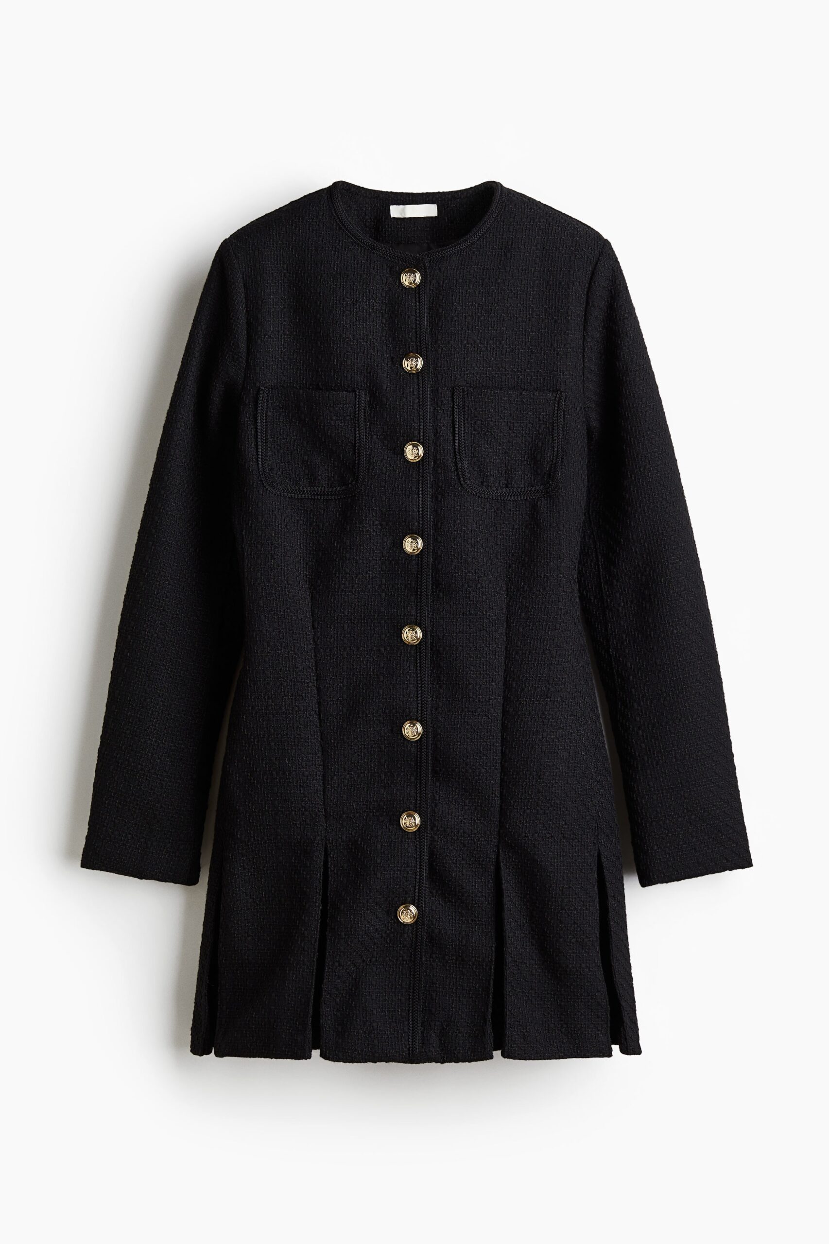 H & M - Bouclé jurk - Zwart