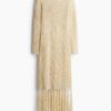 H & M - Jurk met gehaakte look - Lichtbeige