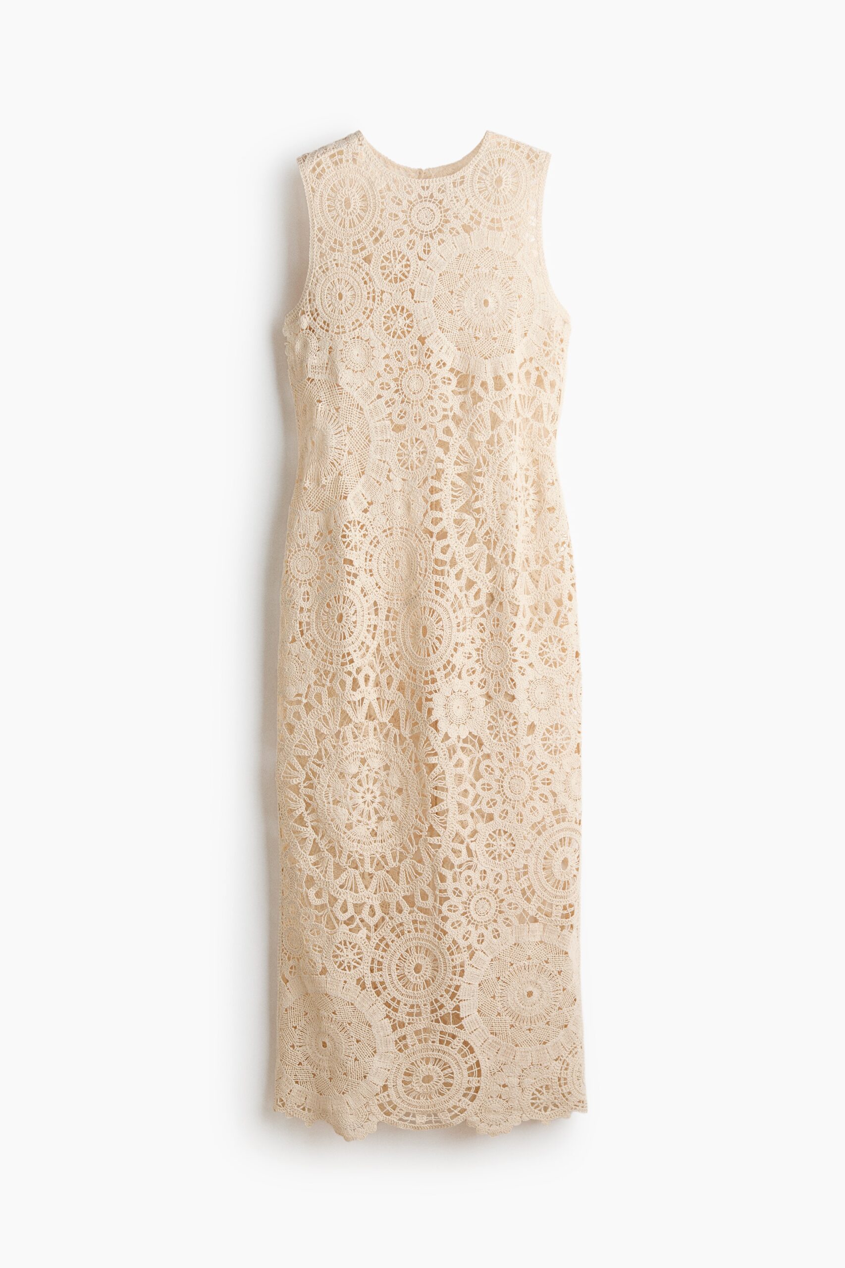 H & M - Katoenen jurk met gehaakte look - Lichtbeige H & M - Katoenen jurk met gehaakte look - Lichtbeige