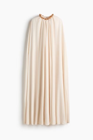 H & M - Capejurk met kralen - Roomwit