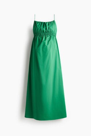 H & M - MAMA Strappy jurk van popeline - Groen