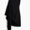 H & M - Gedrapeerde asymmetrische jurk - Zwart