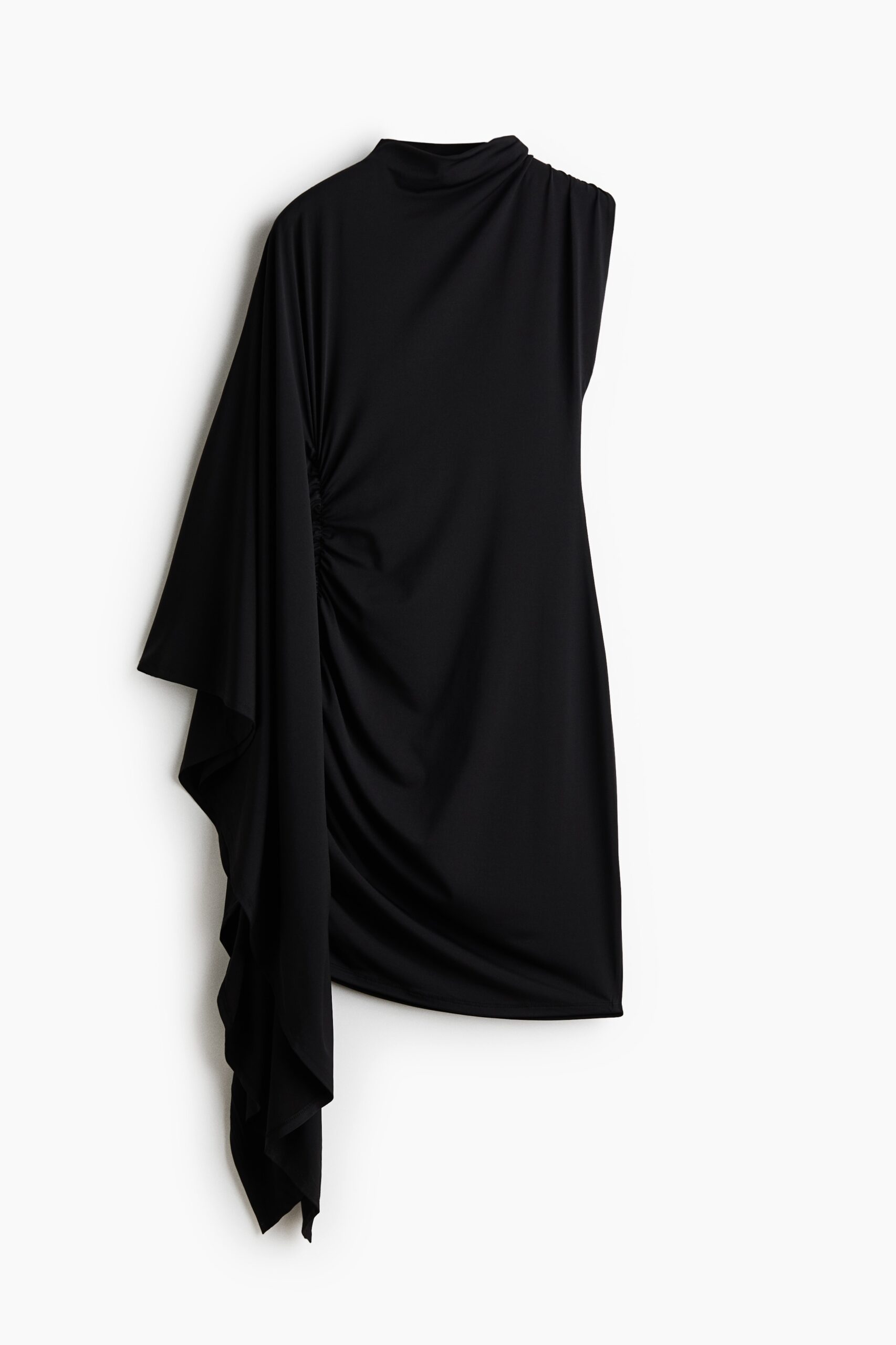 H & M - Gedrapeerde asymmetrische jurk - Zwart H & M - Gedrapeerde asymmetrische jurk - Zwart