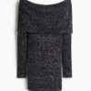 H & M - Glitterende off-the-shoulderjurk - Zwart/Glitters