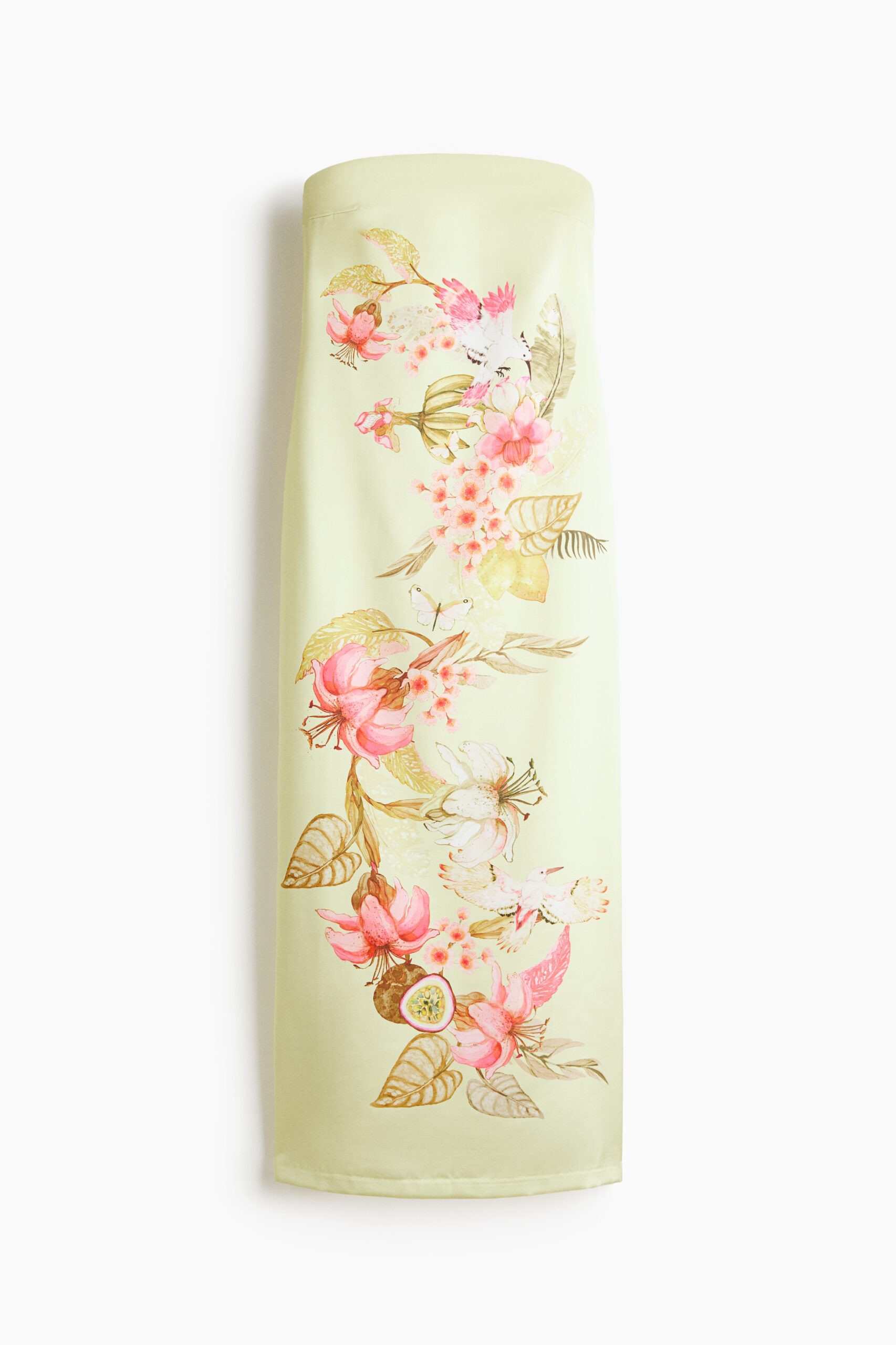 H & M - Bandeaujurk - Geel/Bloemen